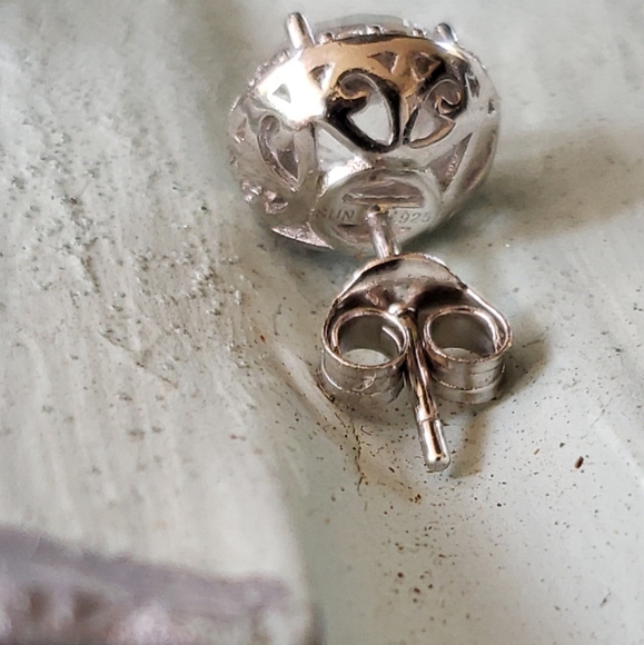 3 Piece Set: Sterling, White Lab Sapphire - Picture 7 of 11